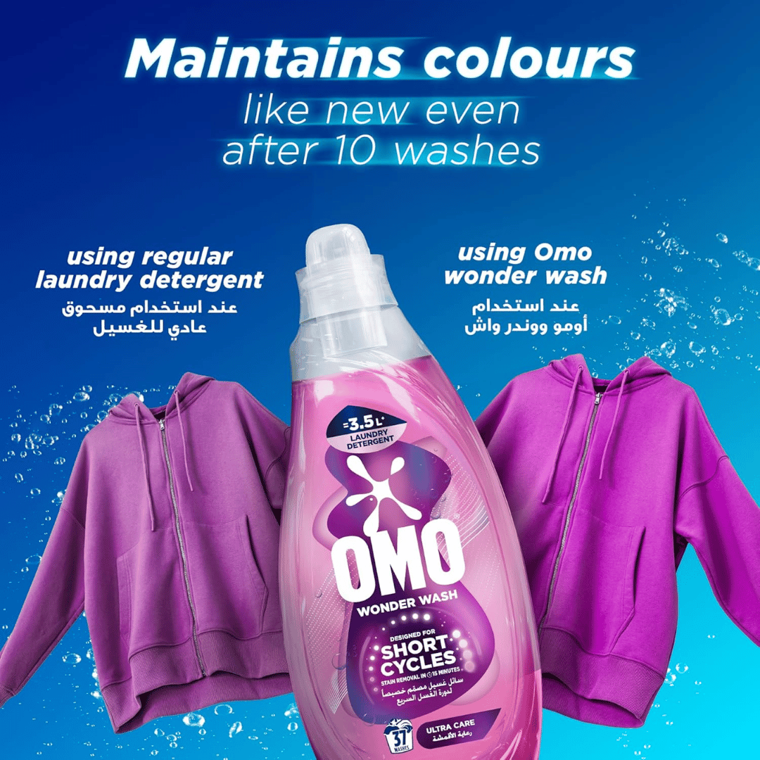 Omo Wonder Wash Liquid Ultra Care 1480ml