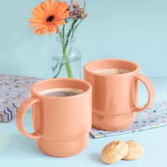 Tupperware Coffee Mug(2) 250ml Juicy Peach
