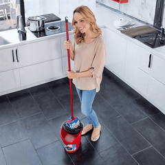Vileda Supermop 3-Action Set of Wringer Bucket + Mop with 3D Head, @ Special Price
