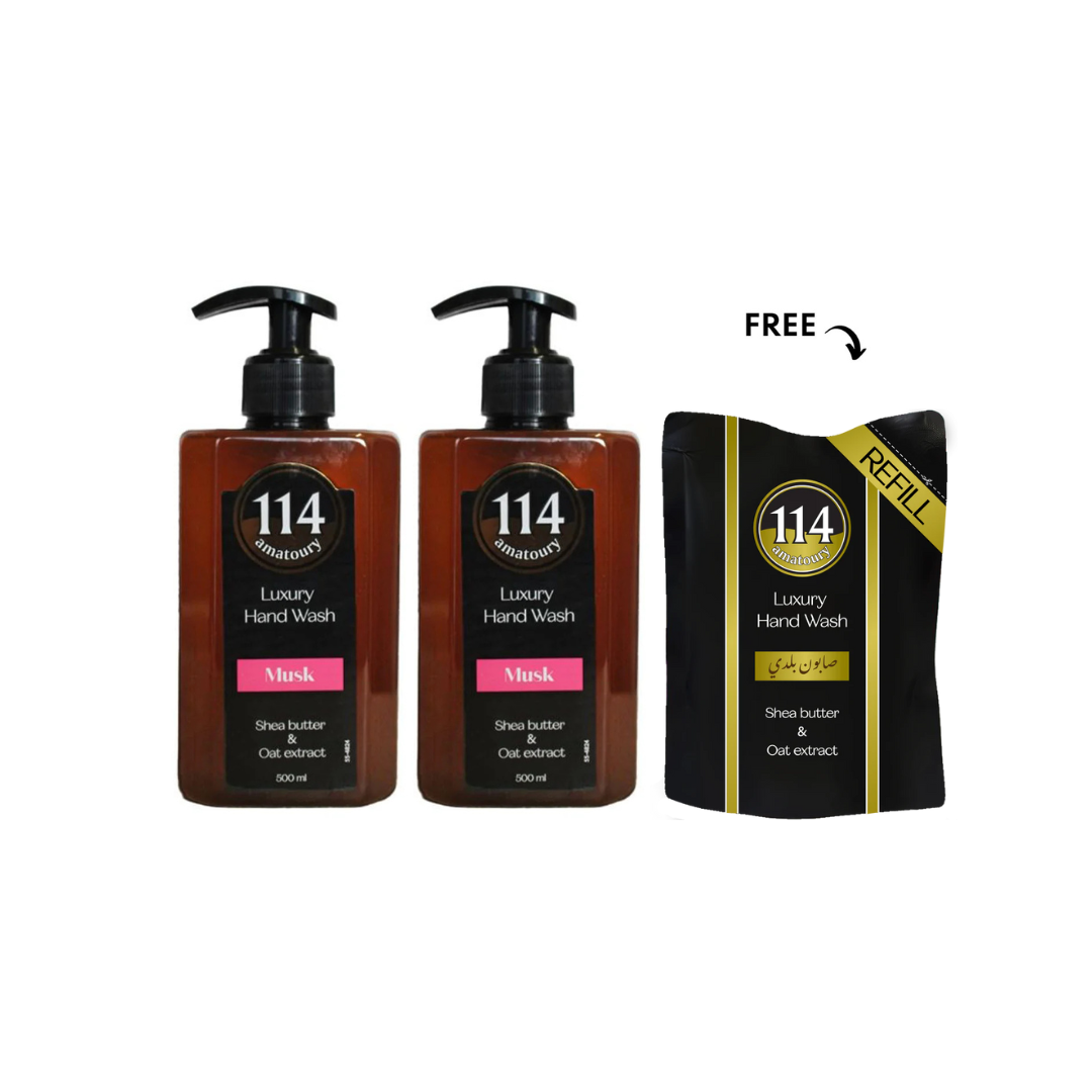 Amatoury Hand Soap Musk 500ml*2 + Refill Free
