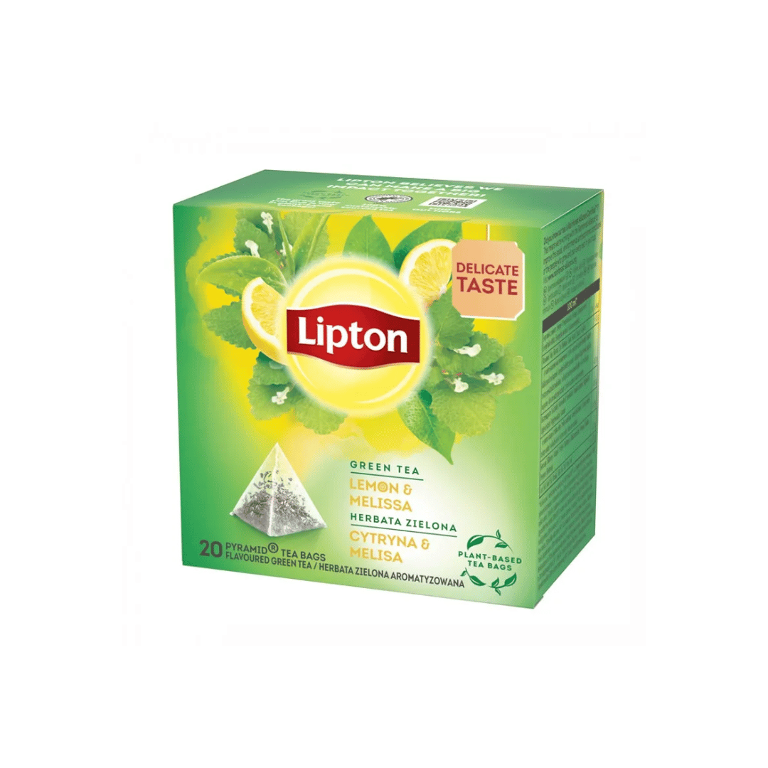Lipton Lemon & Melissa Green Tea, Pyramide 20s