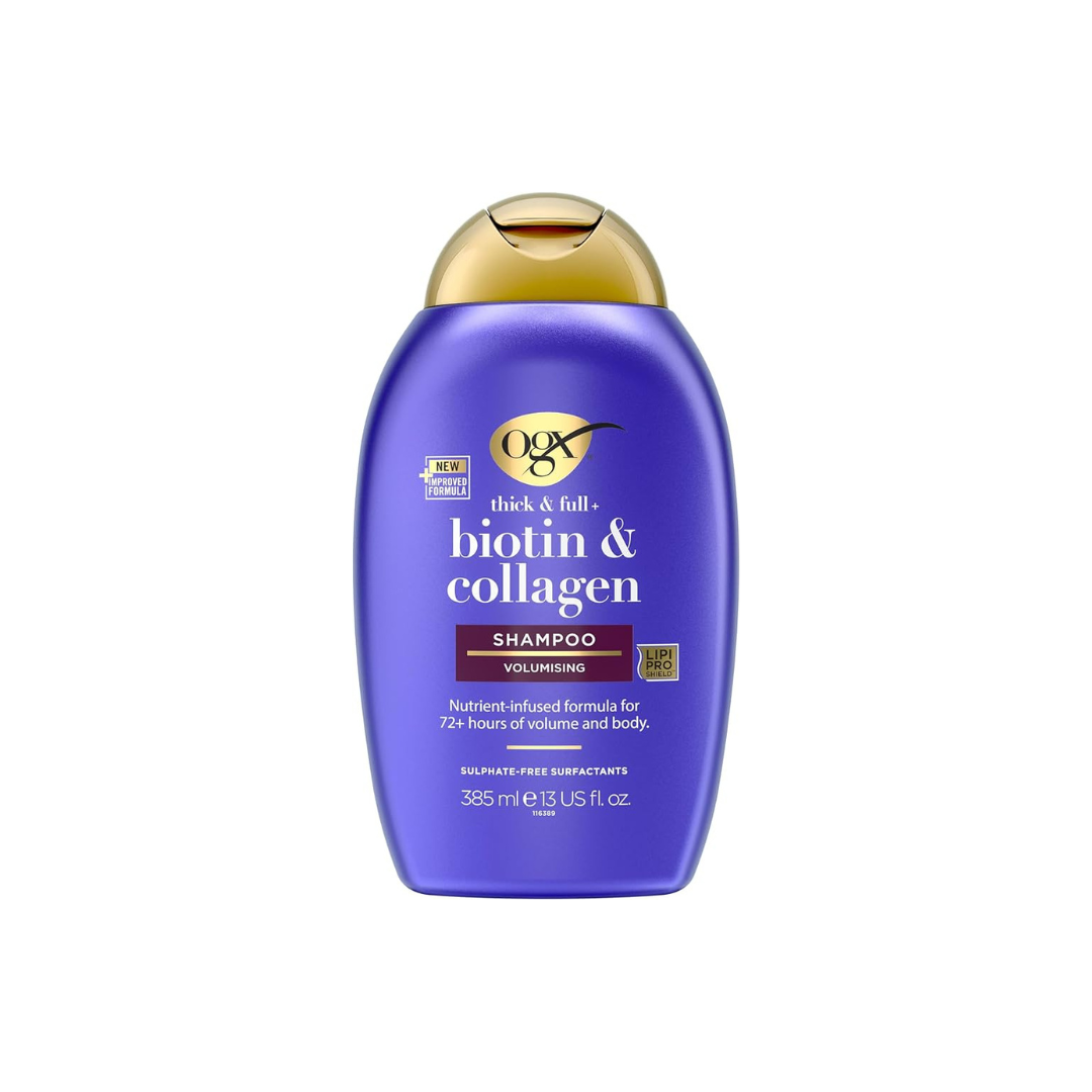 OGX Biotin & Collagen Shampoo Volumising, Sulphate-Free, 385ml