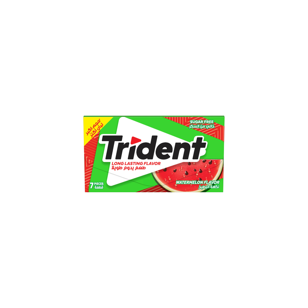 Trident Sugar Free Watermelon Gum 13.5g, 7 pcs