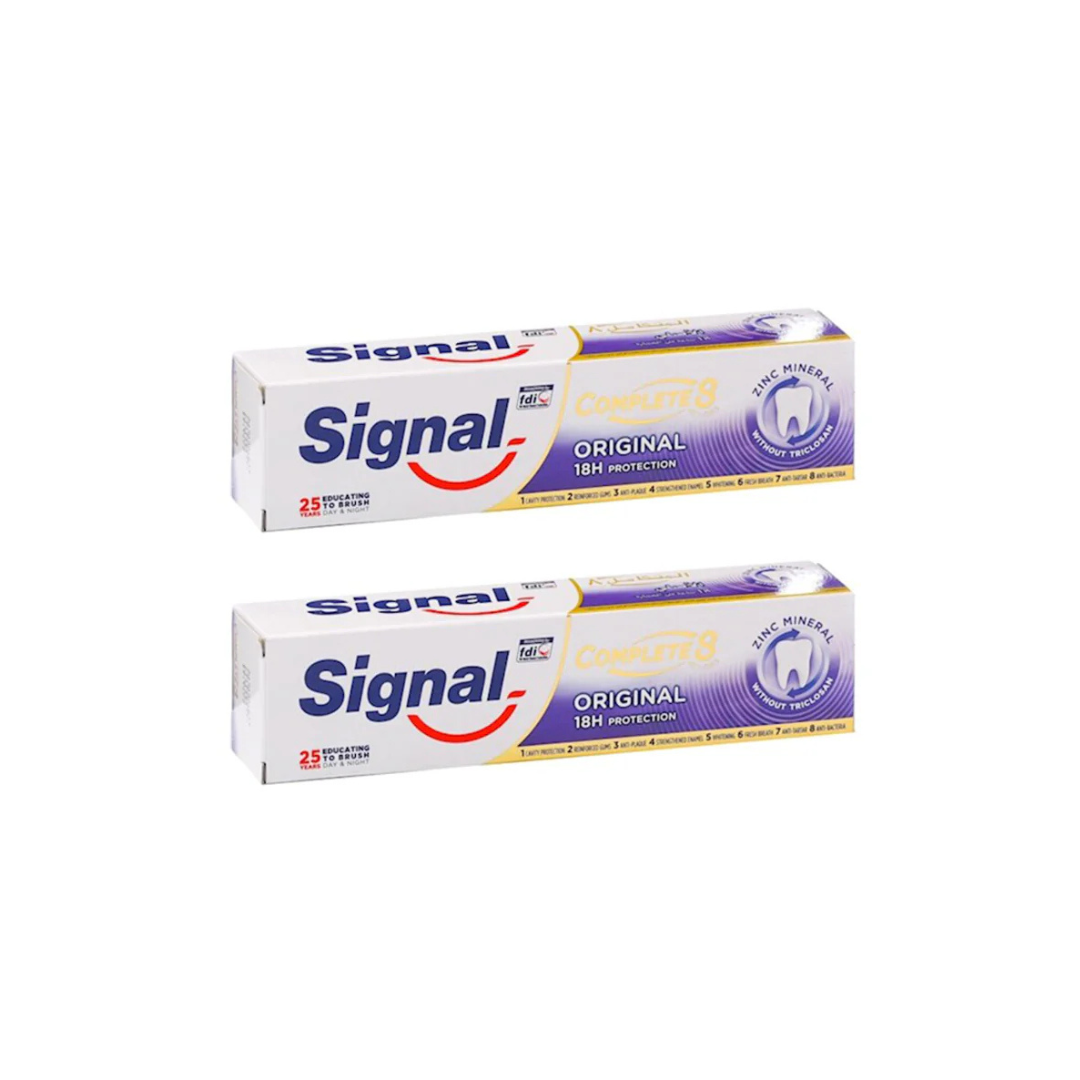 Signal Toothpaste Complete 8 Original 75ml, 2 @ 30% OFF