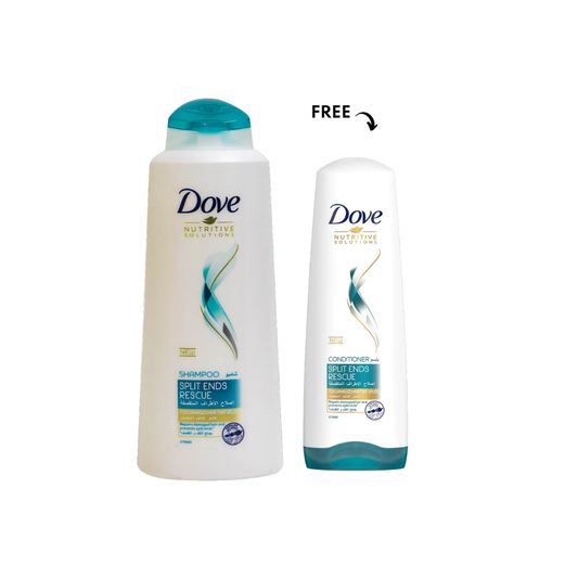 DOVE SHAMPOO Split End Rescue 600ml + Conditioner 350ml Free