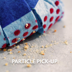Vileda 3action Supermocio Floor Mop with a Stick, Versatile, Red Spot Eraser, Blue Microfibre, 3d Red Spots, 14 X 7 X 157 Cm