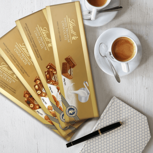 Lindt Swiss Classic Gold Milk Chocolate Almond Tablet 300g