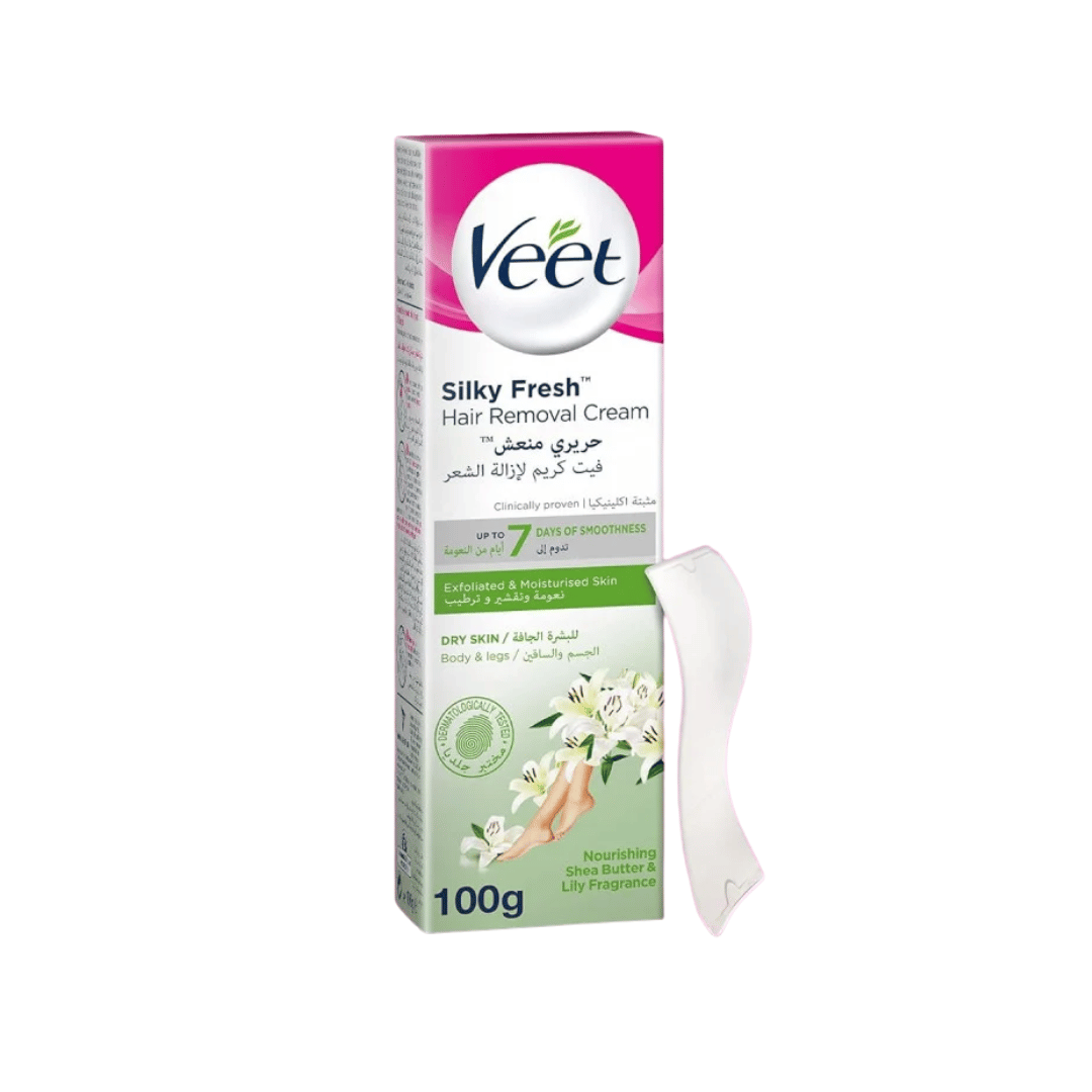 Veet Silky Fresh Hair Removal Cream Legs & Body, Dry Skin, 100ml