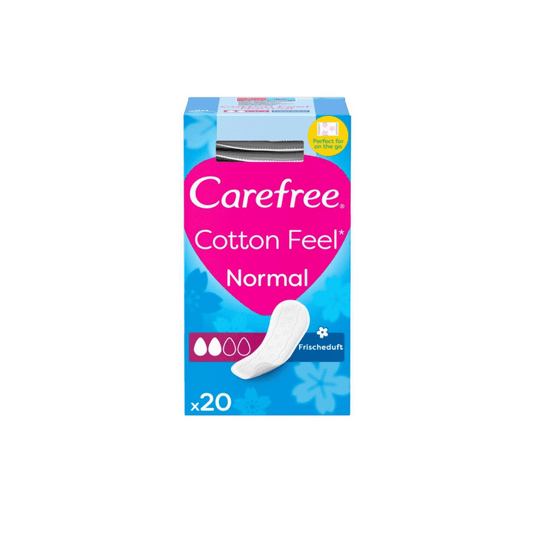 Carefree Cotton Feel Panty Liners Normal Fresh Scent, Singles, 20s
