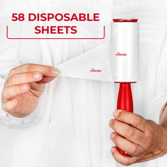 Vileda Lint Roller Set, Efficient, Gentle On Fabrics, Comfortable (58 Sheets)