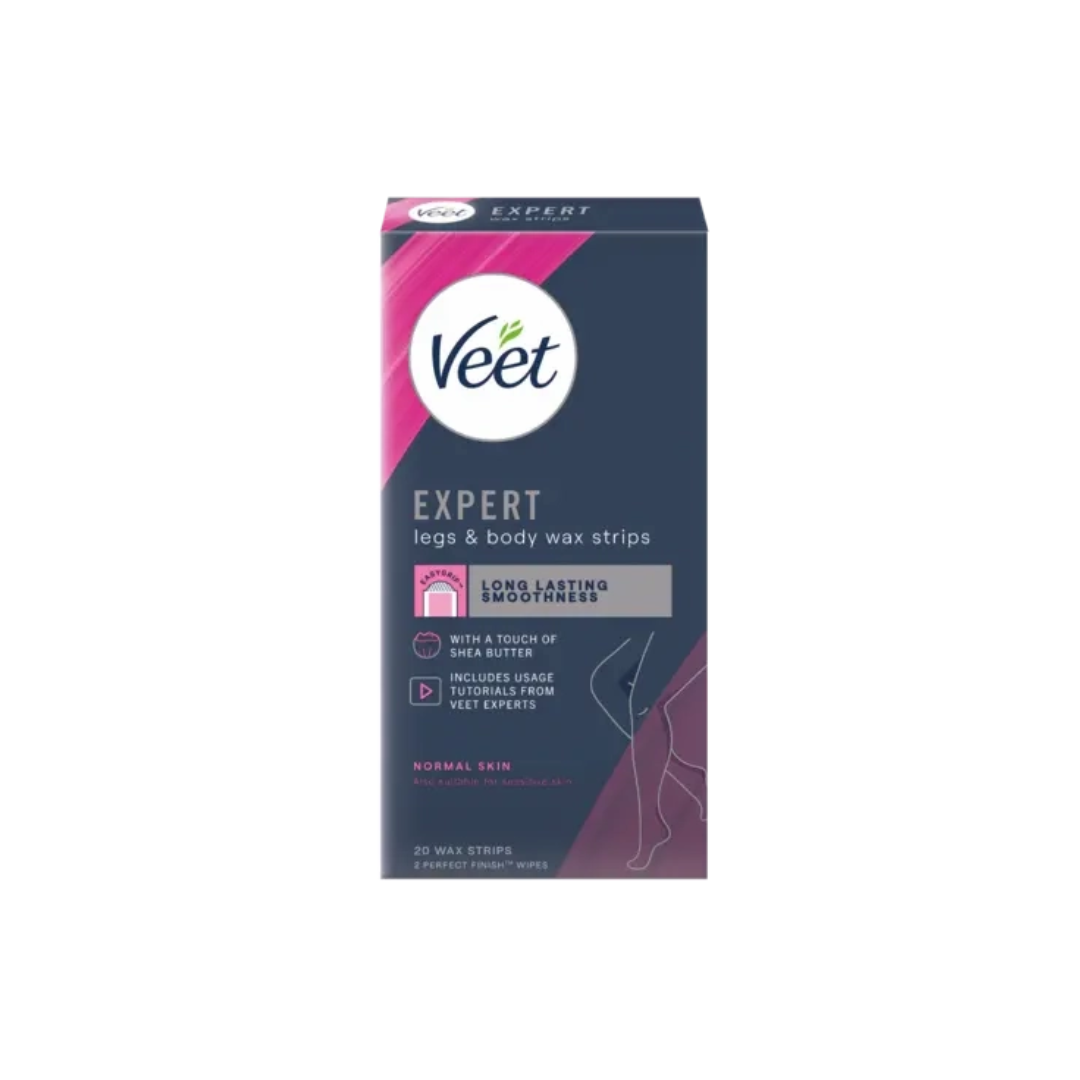 Veet Expert Legs&Body Wax Strip Normal Skin, 20S