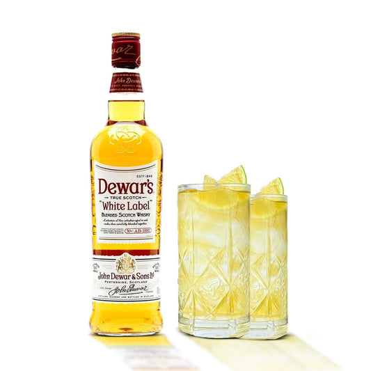 Dewar's White Label 75cl, Coffret with 2 Free Glasses