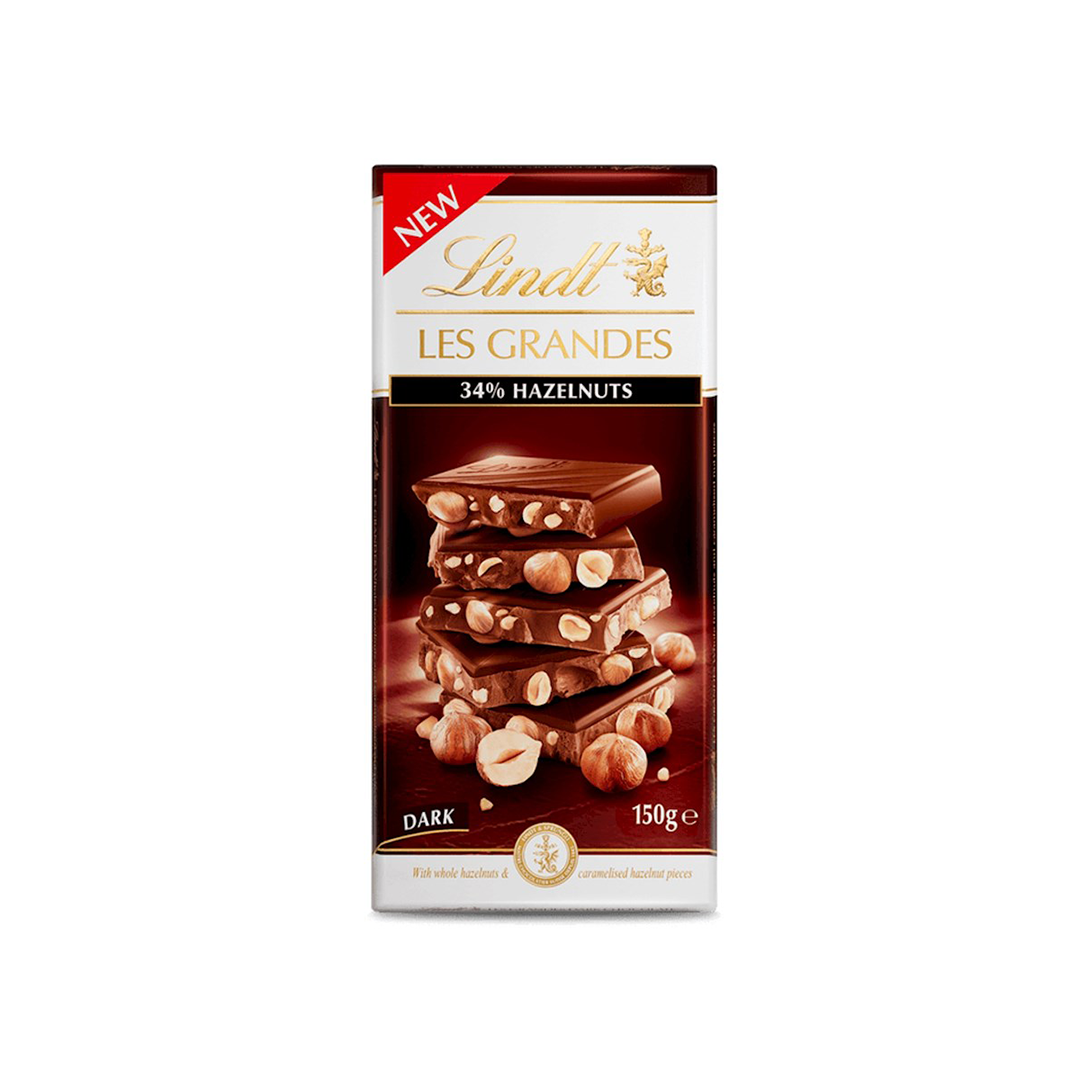 Lindt Les Grandes Dark Hazelnut 150G