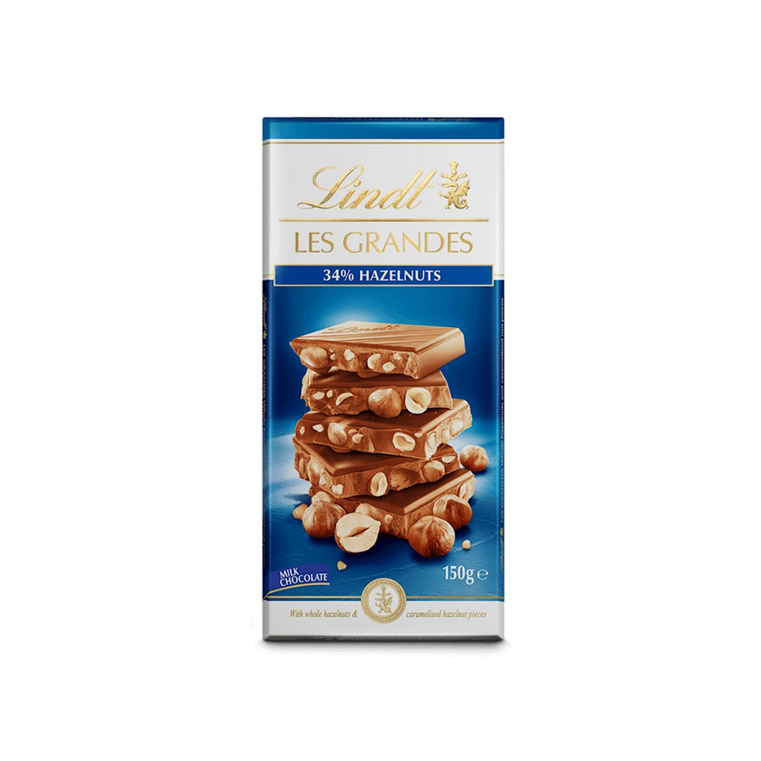 Lindt Les Grandes Milk Hazelnut 150G