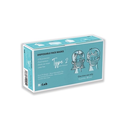 M-Lab Disposable Face Mask 3 Ply Type 2 - 25pcs