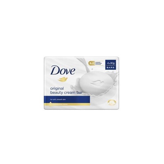 Dove Beauty Bar Soap, Quadripack 90g, 3 + 1 Free